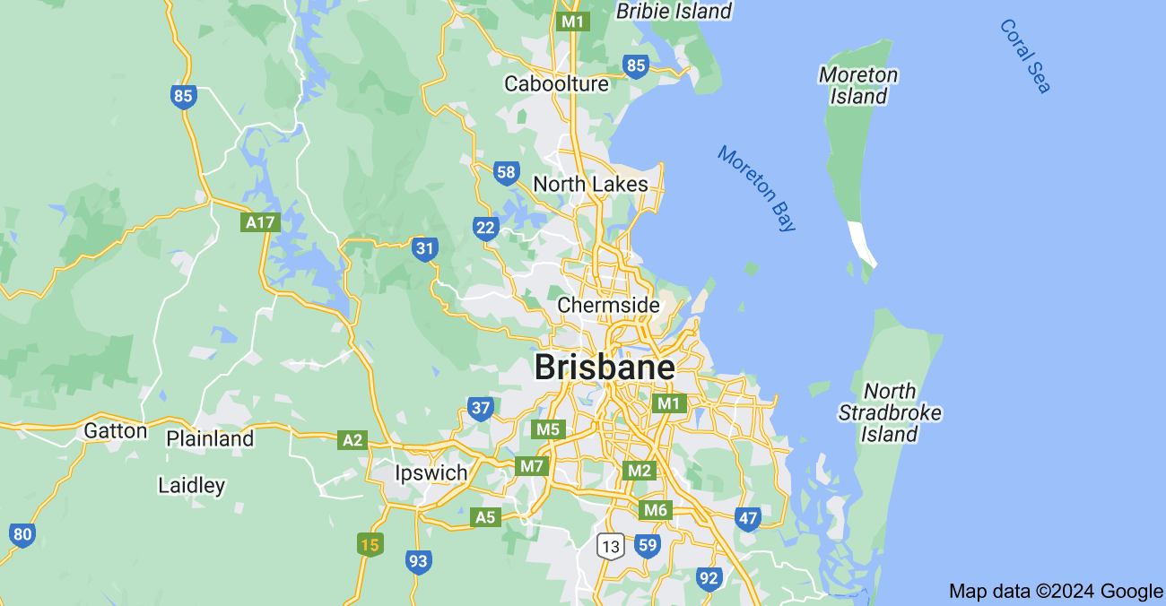 map of Brisbane service area