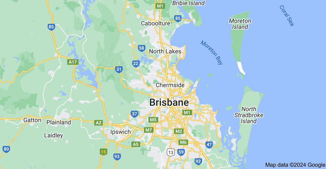 map of Car Inspection Brisbane service area