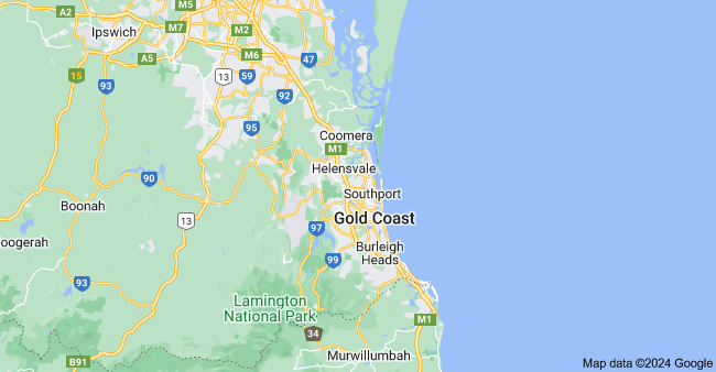map of Car Inspection Gold Coast service area