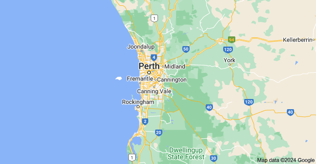 map of Perth service area