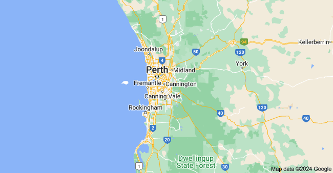 map of Car Inspection Perth service area